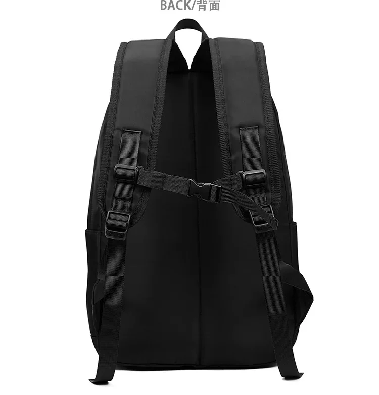 Mochila casual sólida masculina, mochila de viagem oxford à prova d\'água de grande capacidade para laptop, mochila escolar de estudante de alta