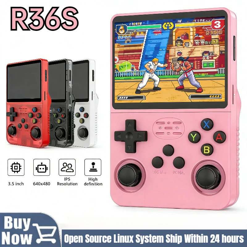 

Retro Handheld Video Game Console R36S Open Source Linux System 3 5 Inch IPS Screen Portable Pocket Video Player 64GB 128GB Game