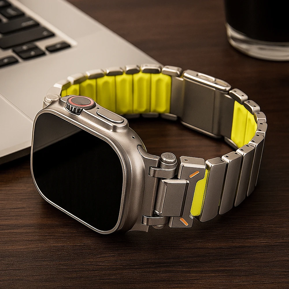 

Luxury Metal Strap for Apple Watch Band Ultra 3 49mm Series 11 10 46mm 45mm 44mm Stainless Steel Bracelet For iWatch 9 8 7 6 SE3