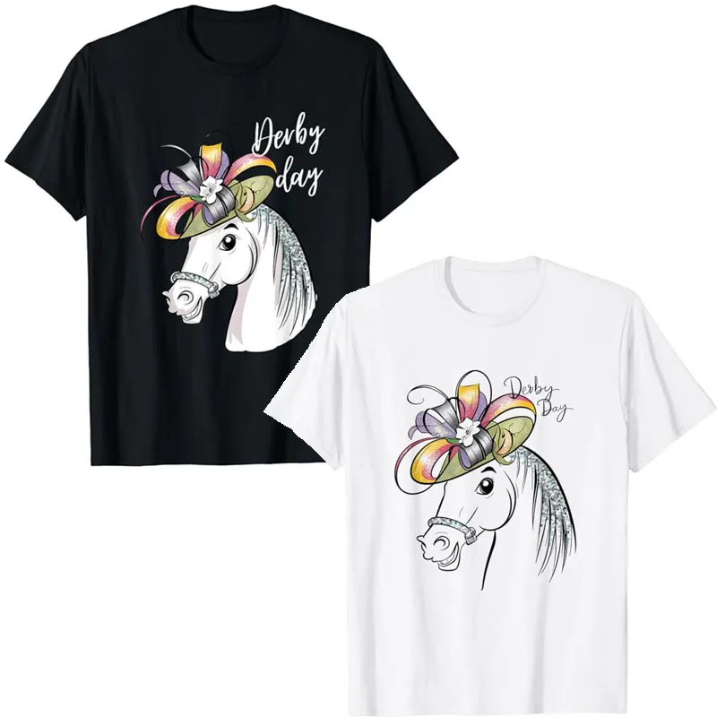 Funny Derby Day Fascinator Hat Horse Racing Lover T-Shirt Cute Horse 150th Derby Day Fascinator Hat Saying Tee Cool Novelty Gift