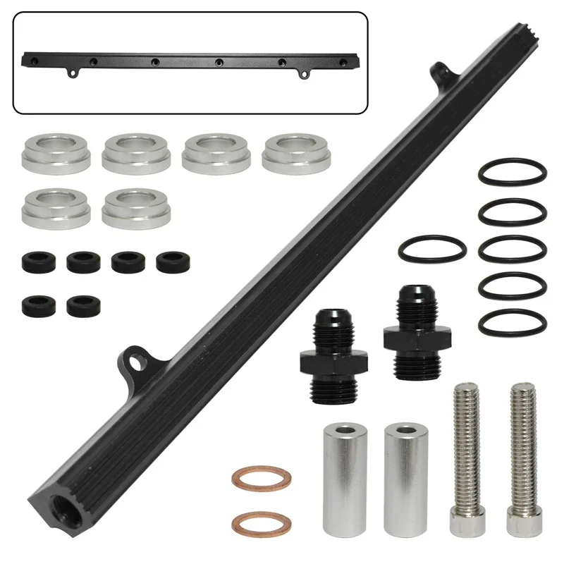 High Flow Injector Rail Fits For Nissan Skyline R32 R33 ECR33 RB25 RB25DET Engines GT-R GTS Turbo 1994-2001 Black/Blue