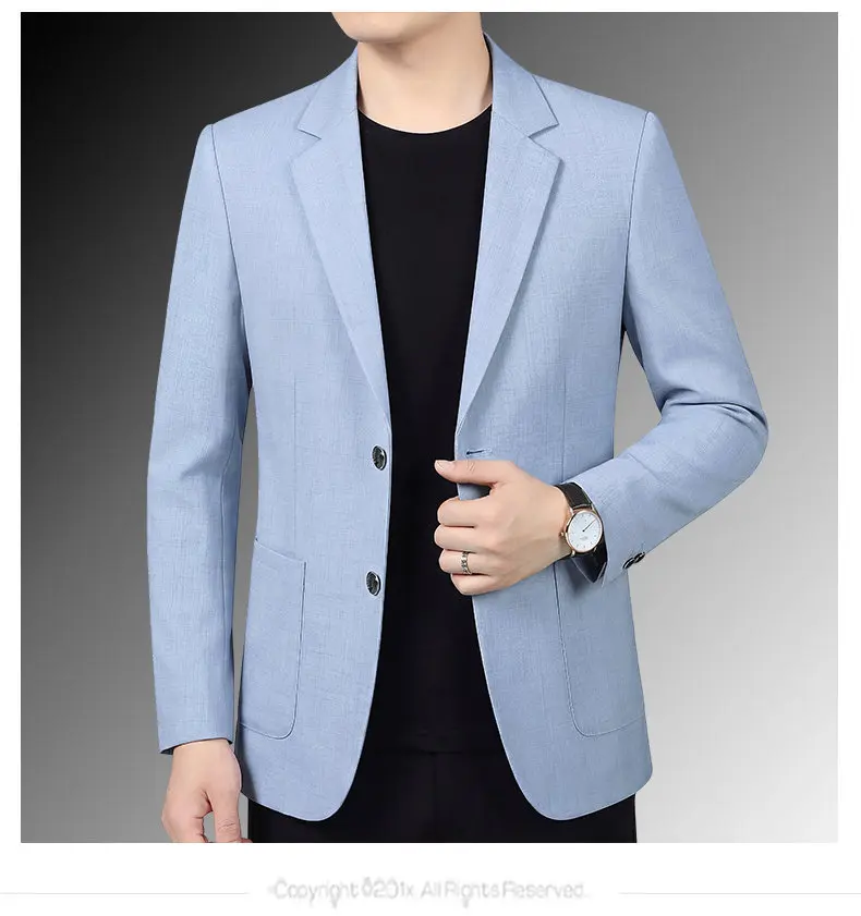 30% Leinen-Blazer - Stilvoller Business-Anzug für Herren im Britischen Gentleman-Stil, Trendiger Atmungsaktiver und Vielseitiger Casual-Blazer – Detail 9