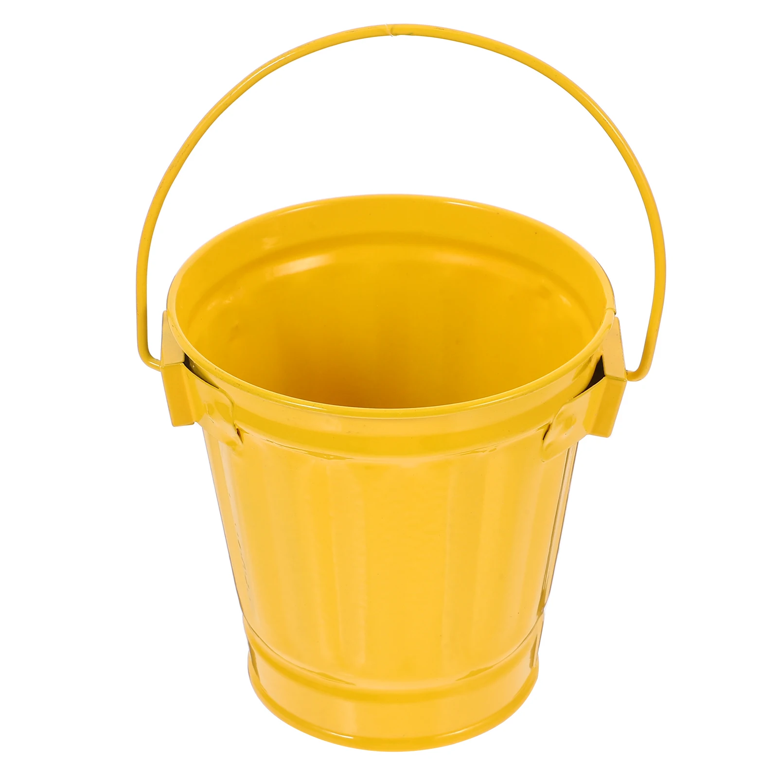 

Mini Trash Handled Desk Storage Bucket Small Metal Pen Holder Office Small Pencil Buckets Plant Pot Home Supplies