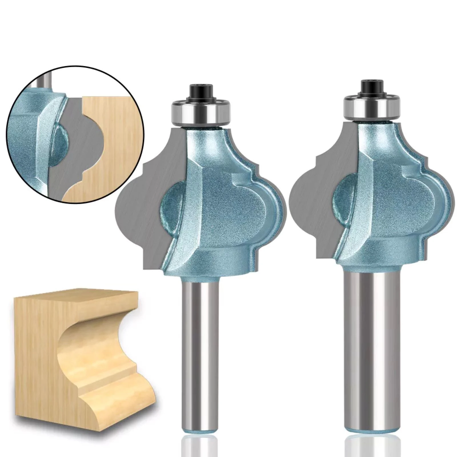 

1Pc 1/2" 8mm 12mm Shank Beautiful Ogee Handrail Molding Router Bit Edge Profile Cutter For Woodworking