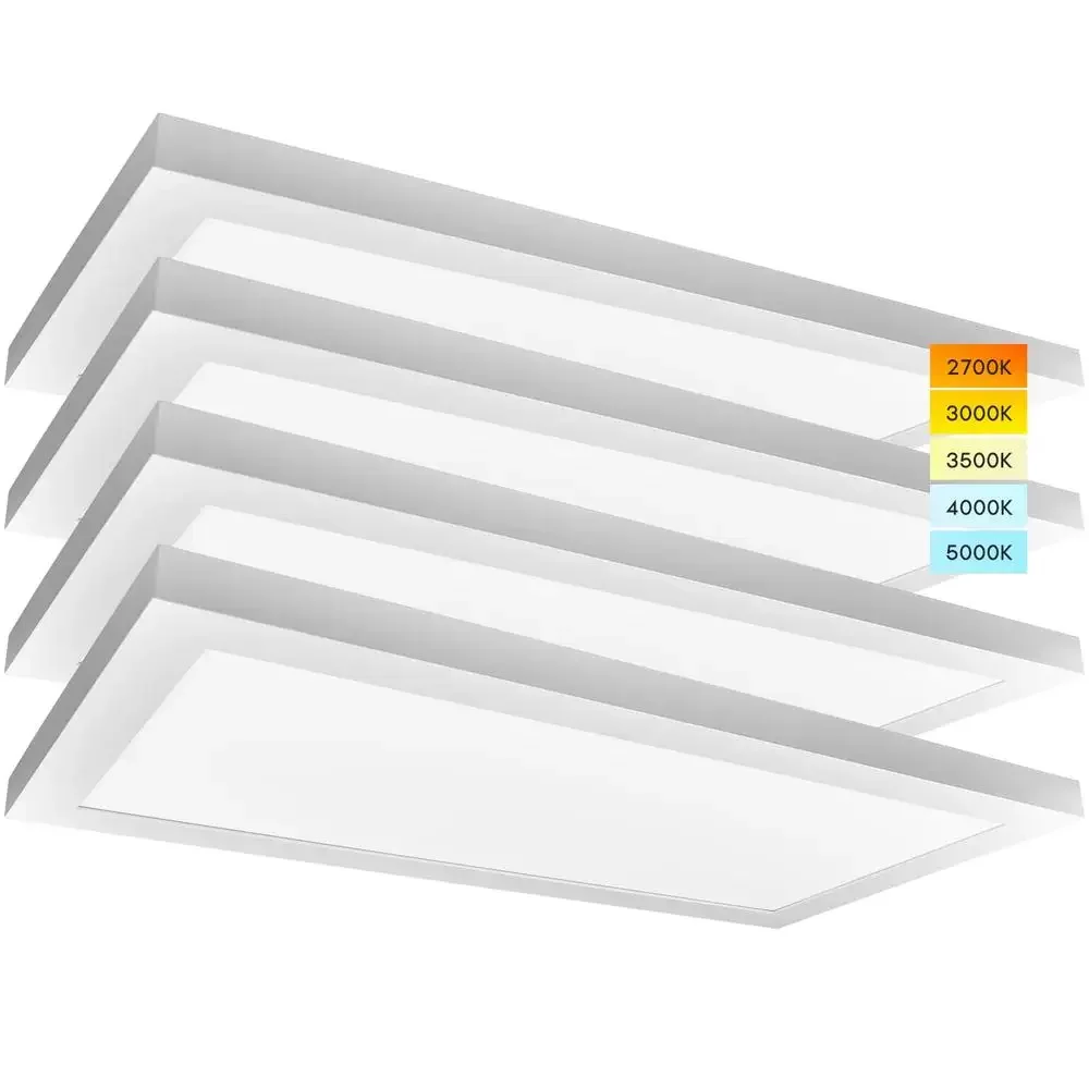 Dimmable 1x2FT LED Panel Light 22W Ultra Thin Ceiling Fixture 5 Color Options 2100 Lumens Easy Install Indoor Outdoor Lighting