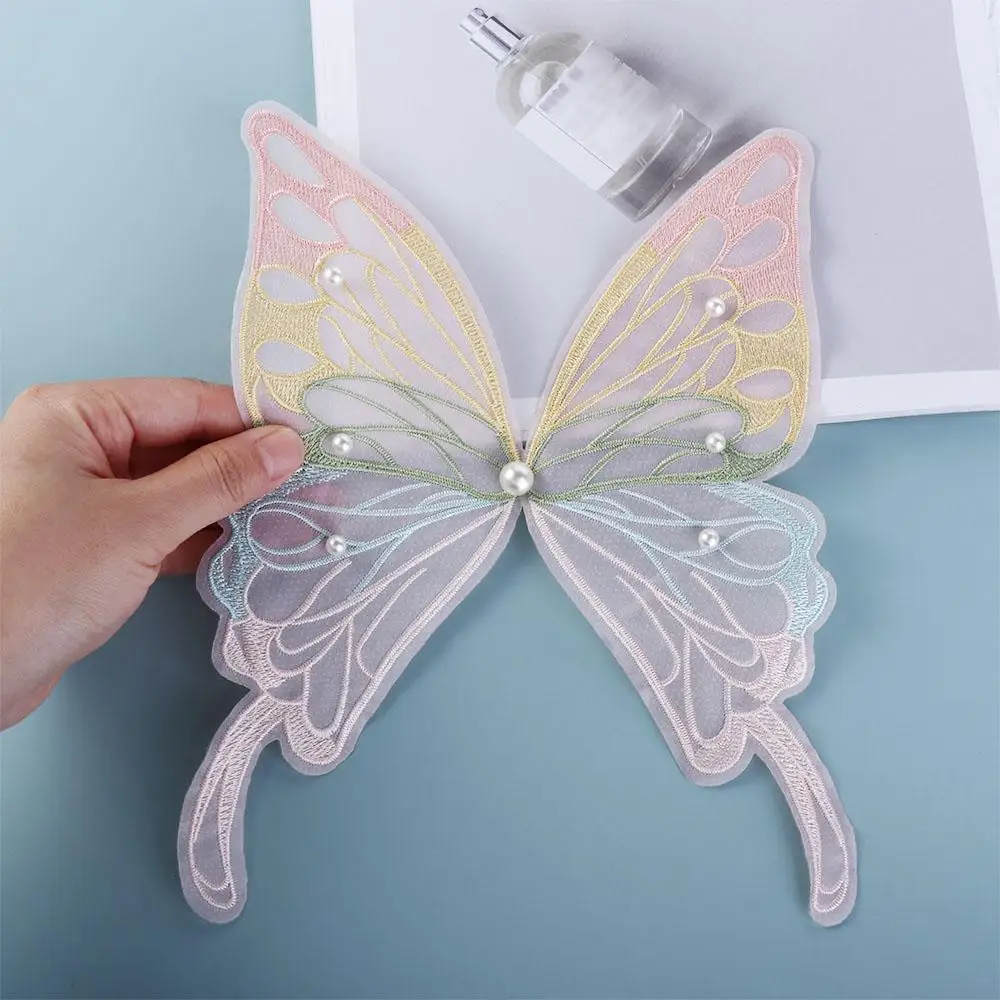 Sewing Headwear Organza Fabric Clothes Decoration Butterfly Appliques Clothing Stickers Apparel Accessories Embroidered Patch