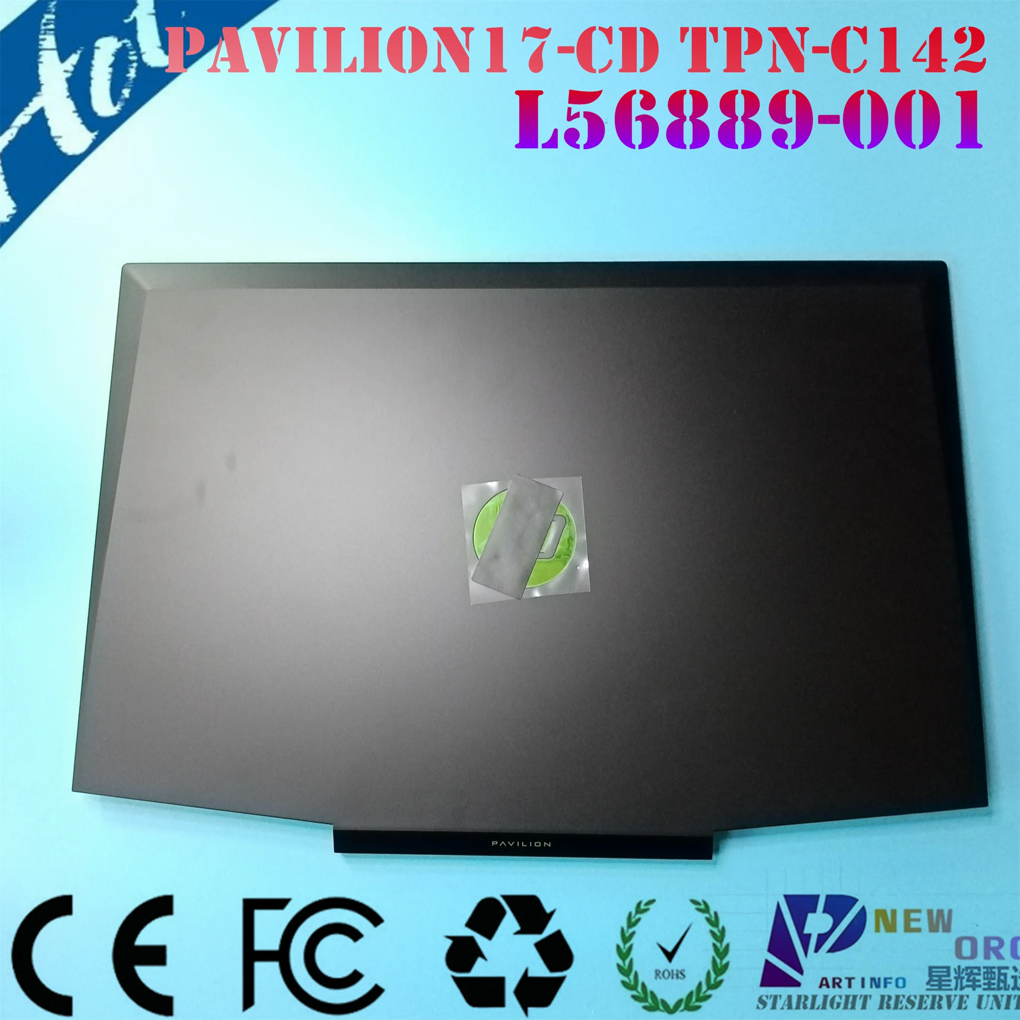 org laptop lcd tampa traseira tampa traseira para hp pavilion 17 cd tpn c142 series logotipo verde l56889001 novo 01