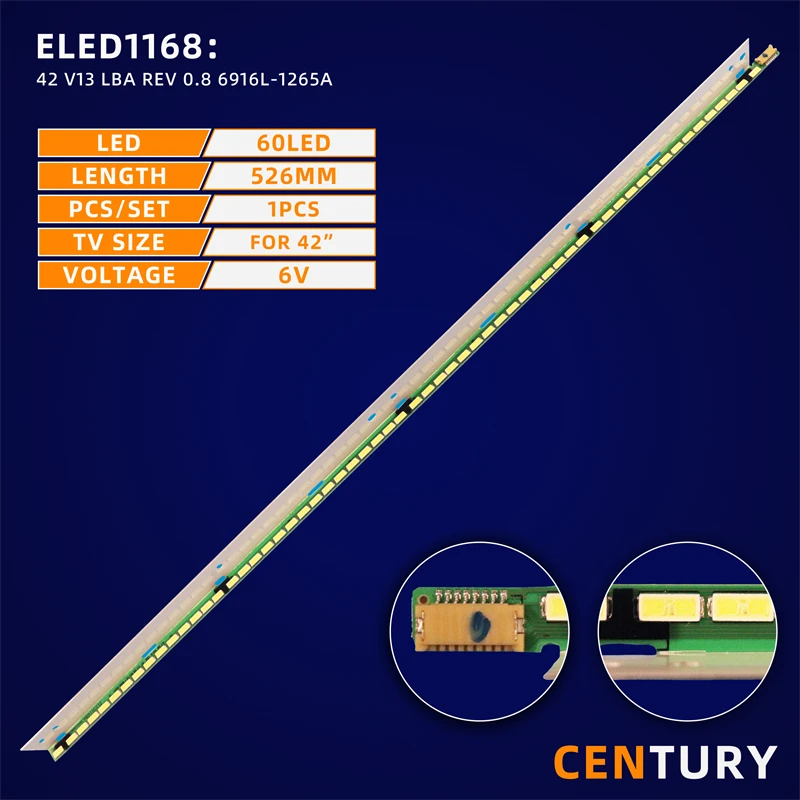 10kit LED backlight strip 60 led 42 V13 LBA REV 0.8   6916L-1265A for Panasonic TX-LR42DT6 TX-L42ETW60  LC420EUD FF-F2