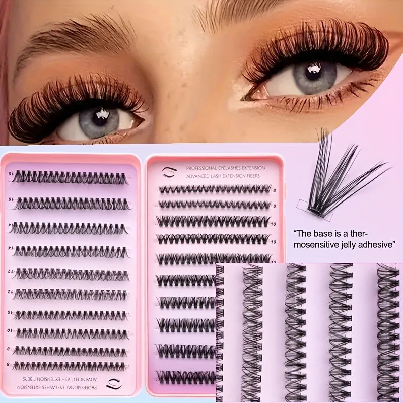 30D40D Single Cluster Dense Simulation Fluff Self-Adhesive False Eyelashes No Glue Required Fake Eyelashes book for Natural Look