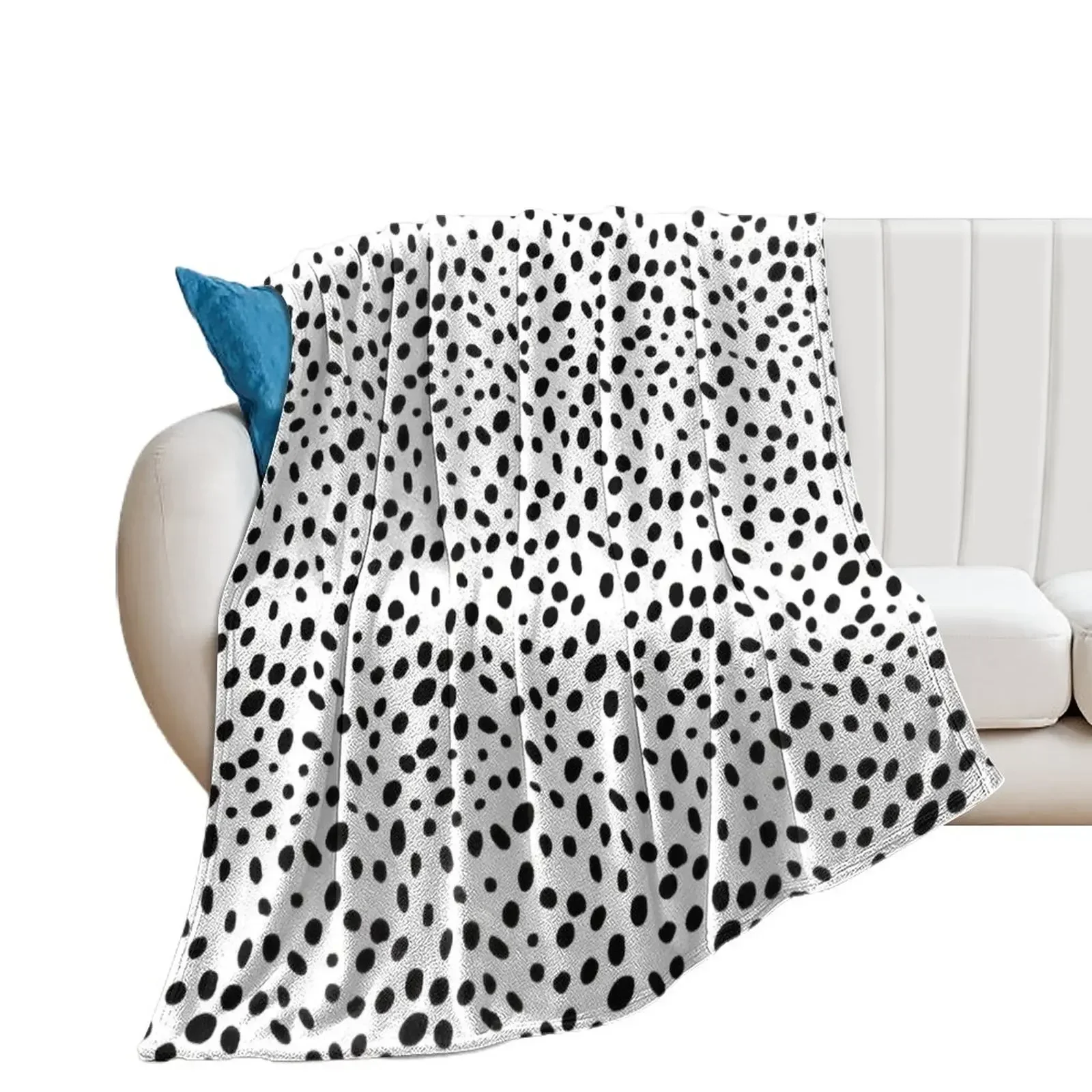 Dalmatian Dog Black Spotted Design Throw Blanket Flannels Luxury Brand for winter Luxury Thicken Blankets