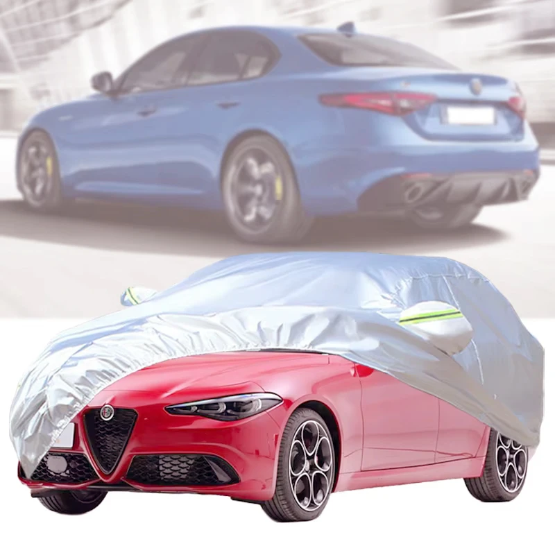 

Для Alfa Romeo Giulia уличный защитный полный автомобильный чехол снежный чехол солнцезащитный козырек водостойкий пылезащитный внешние автомобильные аксессуары