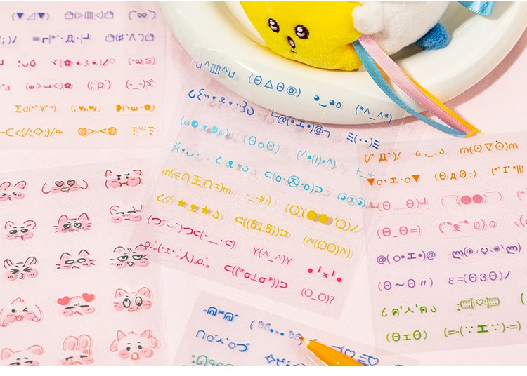 24 Blatt gestanzte PET-Aufkleber, Buch, niedliche Symbole, dekoratives, handgefertigtes Scrapbooking-Material, Tagebuch, Album, Bastelbedarf – Detail 12