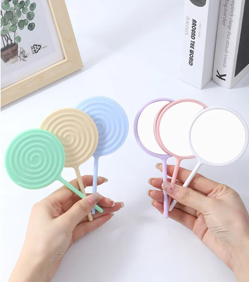 Travel Makeup Mirror Retro Mini Handheld Mirror Desktop Beauty Mirror Portable For Office Gift For Girls Birthday Gift