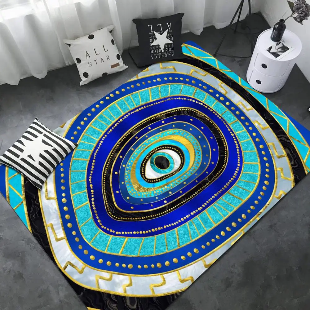 Evil Eye Floor Mat Bathroom Mat Kids Room Bedroom Decoration Balcony Anti-Slip Doormat Living Room Welcome Rug