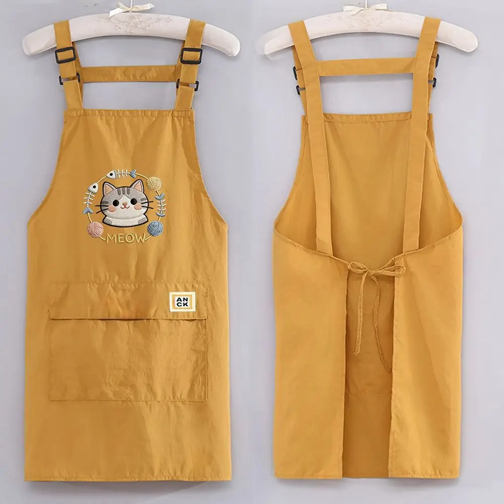 

Cute Cartoon Kitch Apron Waterproof Anti-fouling Chef Apron Breathable Sleeveless Catering Work Clothes for Home Kitchen