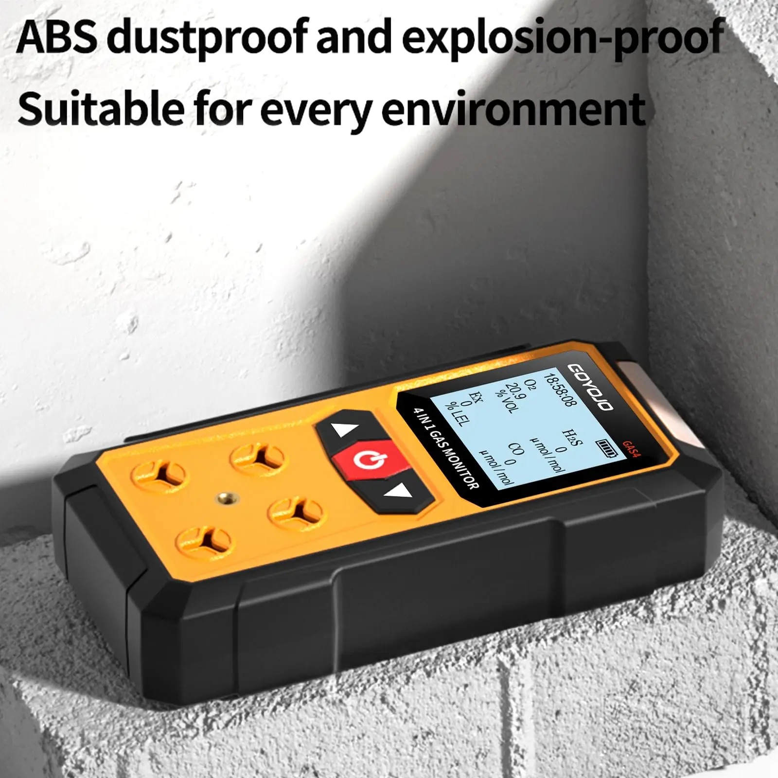 Gas Leak Detector 4-in-1 (H2S, EX, O2, CO) - Reliable Home and Workplace Safety Monitor with Precise Detection