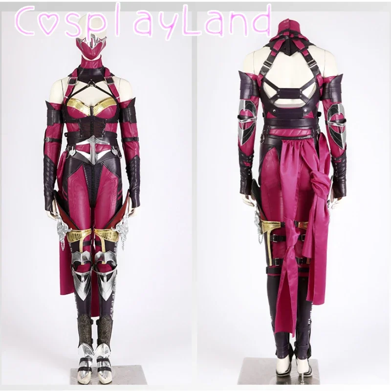 

Game Combat Cosplay Disguise Mileena Cosplay Costume and Accessories Sexy Woman Fancy Outfit with Mask Custom Size Comic Con Cos