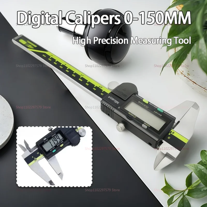 

Цифровой штангенциркуль 0,01 мм из нержавеющей стали, высокоточный измерительный инструмент с ЖК-дисплеем 150 мм для промышленного и самостоятельного использования