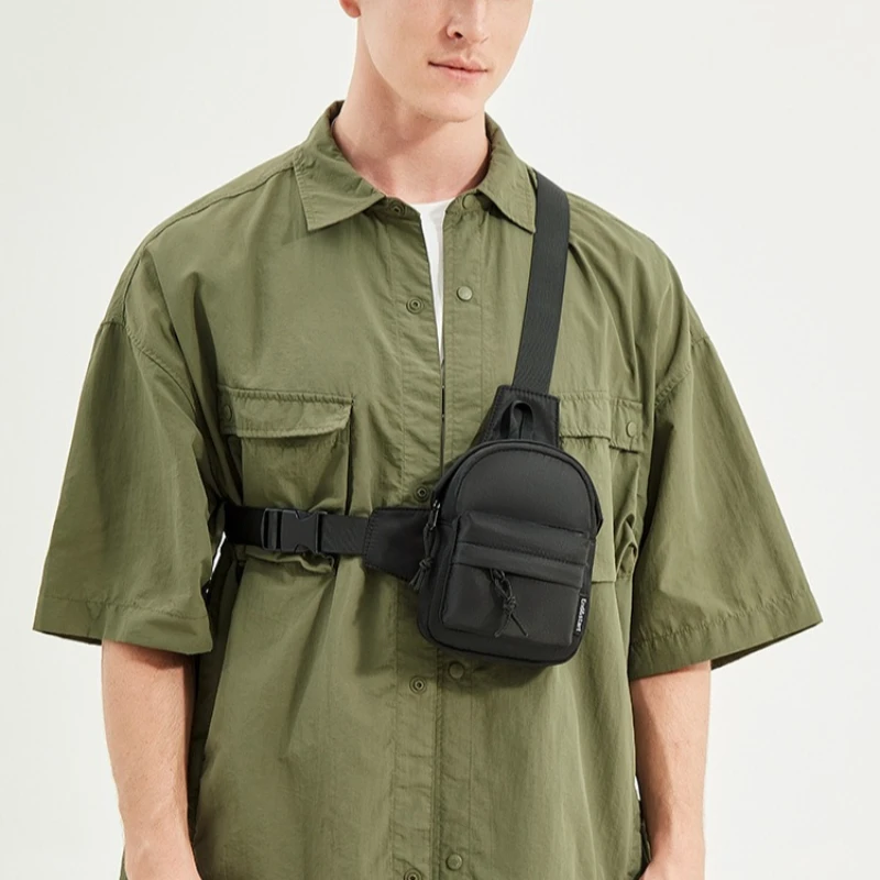 

Japanese Men's Chest Bag Fashion Small Canvas Shoulder Crossbody Bags for Man Mini Cloth Sling Sport Cross Phone Male Handbag
