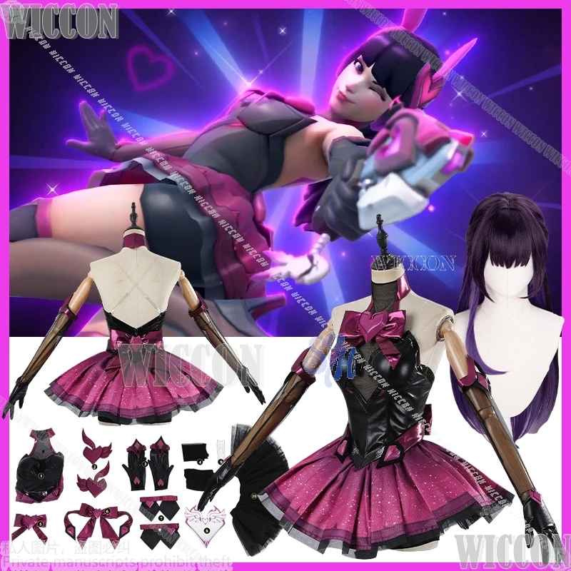 

Diva Cosplay Owww Animecostume Magical Girl Black Purple Gradient Hot Pink Short Skirt Sexy Jumpsuit Jirai Kei Girls Halloween