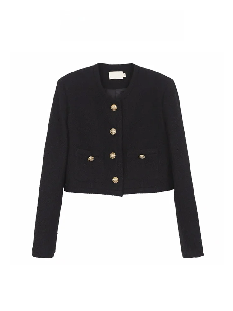 

Bla ort Outerwear Women's Spring Autumn 2025 New Korean Sle Small Fraance Wind High-End Feel Jaet Top