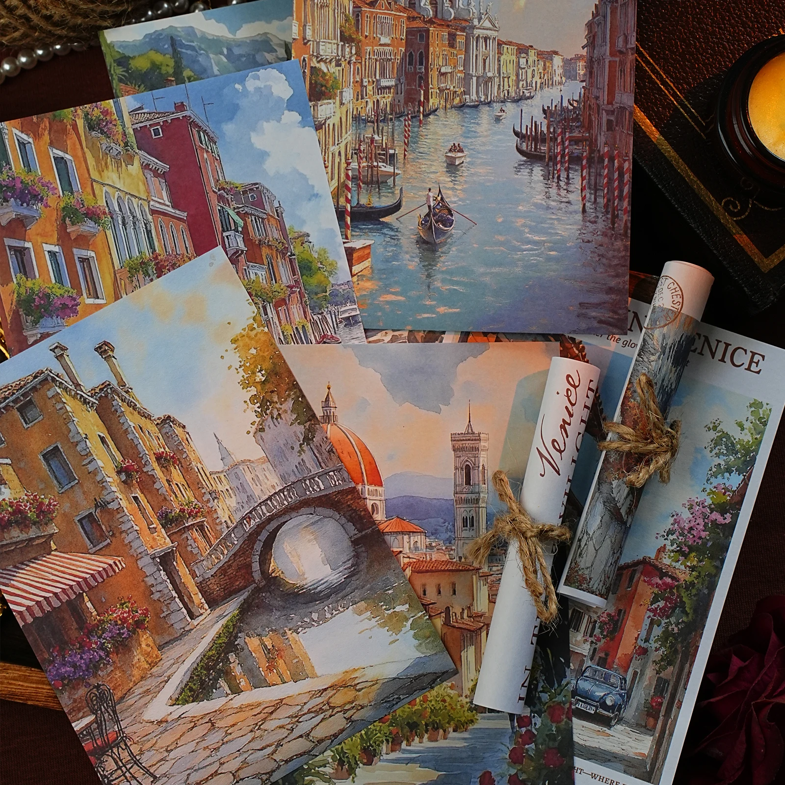 20pcs Beach City & Gold Palace Paper Stickers, Perfect for Laptops, Suitcases, Teacher Supplies, Scrapbooks, Toy Stickers