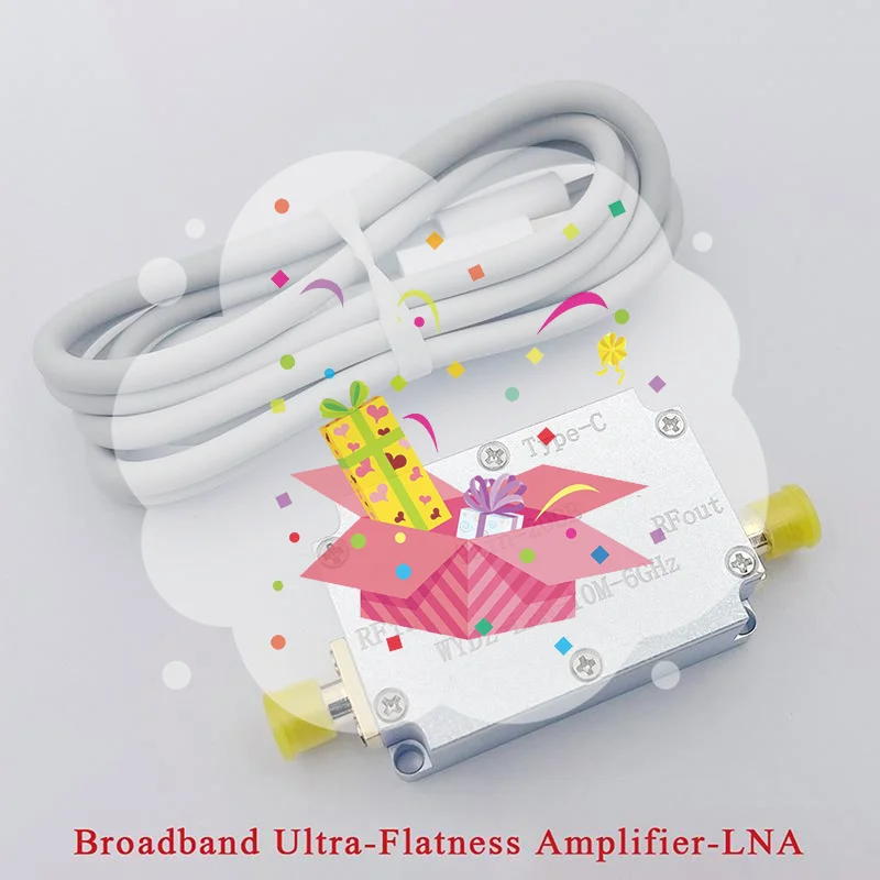 20DB 10MHZ-6GHz LAN High Flatness Receiver Amplifier RF Drive Drone Image Transmission Hackrf One GPS Radio FM