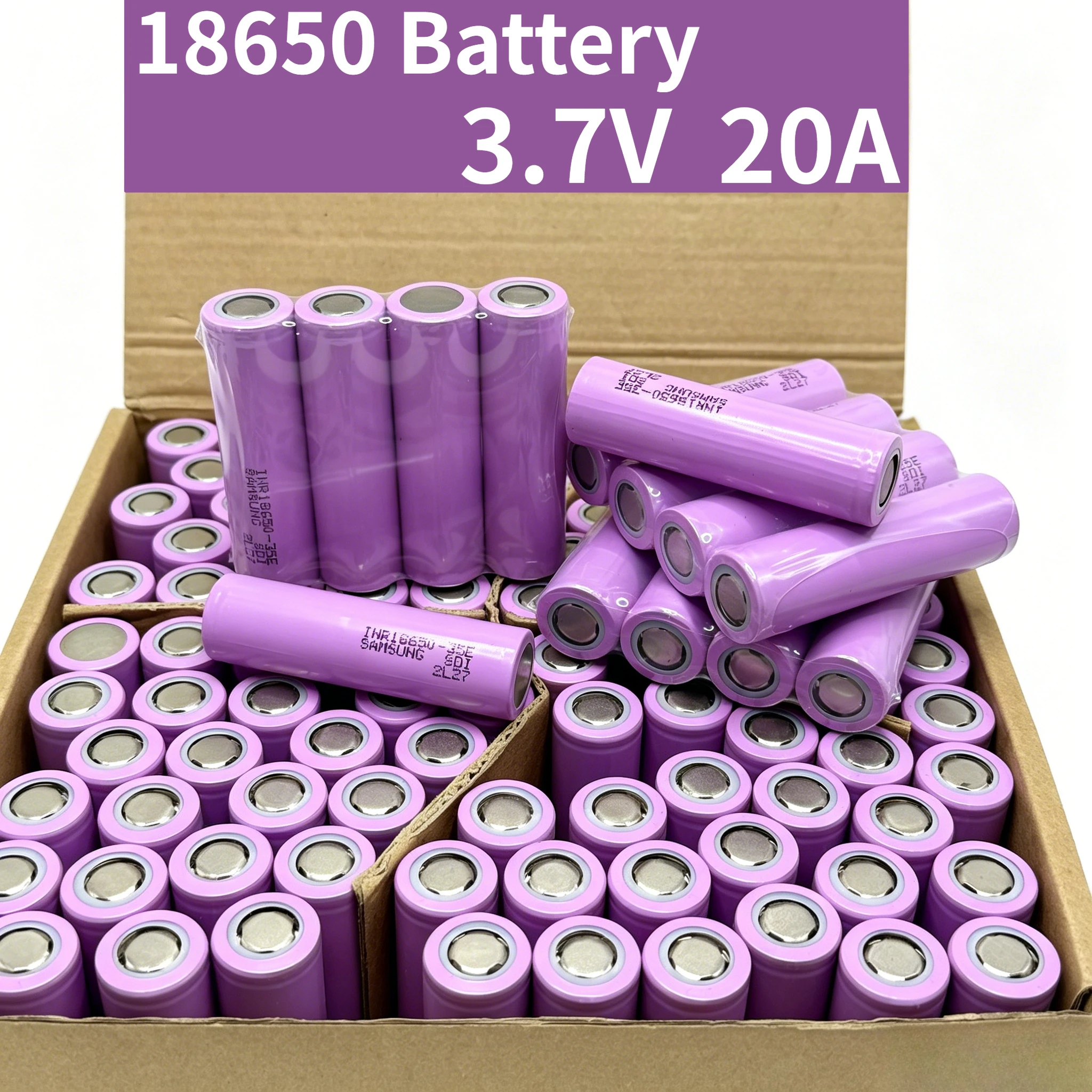 18650 Brand New INR-35E 18650 Lithium Battery 3.7V 3500mAh 20A Continuous Discharge Lithium Cell Rechargeable Battery