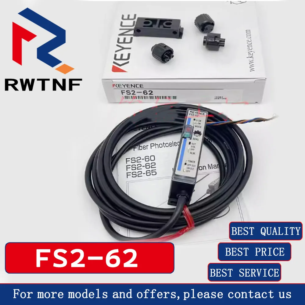 

Brand New Genuine FS2-62 KEYENCE NPN output infrared fiber sensor, 100% original warehouse stock