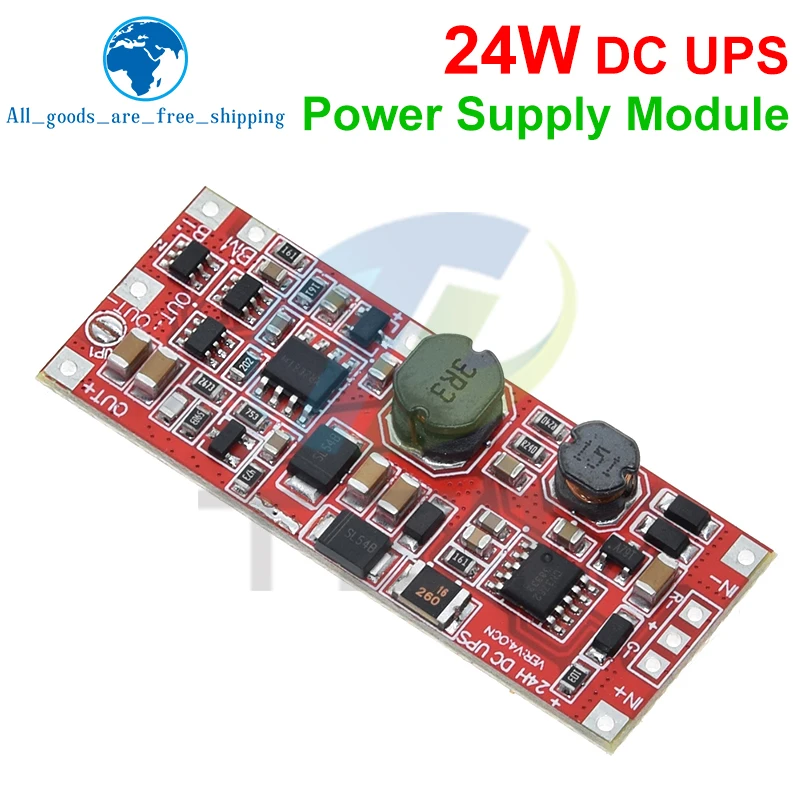 TZT DC 12V/15V 24W 1A UPS Power Supply Module Uninterruptible Power Control Board 2S V4.0CN Charging Step Up Protection Module