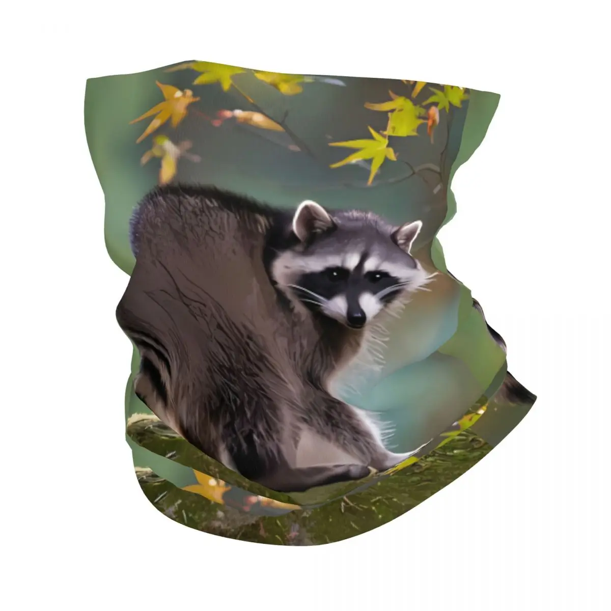 Raccoon Scarf Neckerchief Neck Face Mask Polyester