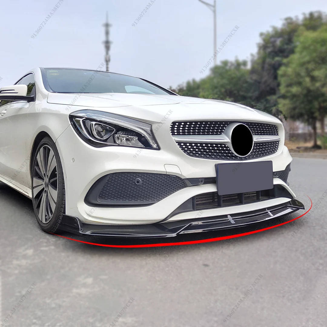 Front Bumper Lip For Mercedes Benz CLA C117 W117 2016-2019 Like 180 200 220 260 Splitter Chin Air Dam Tuning Accessories - view 3