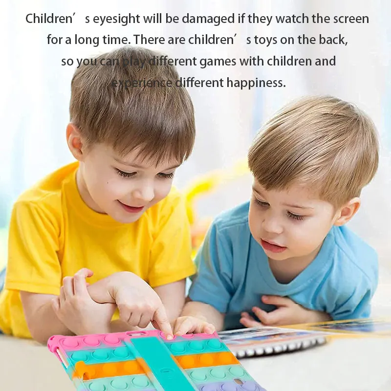 حافظة من السيليكون لهاتف HTC A100 مقاس 10.1 بوصة مع حامل للكمبيوتر اللوحي مع قلم حزام للأطفال