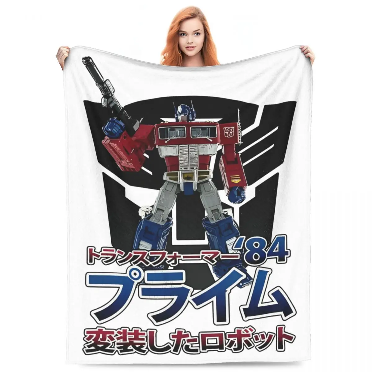 Neuartiges Design Optimus Prime TRANSFORMERS Decken Ultraweiche, bequeme Überwurfdecken aus Fleece, maschinenwaschbar