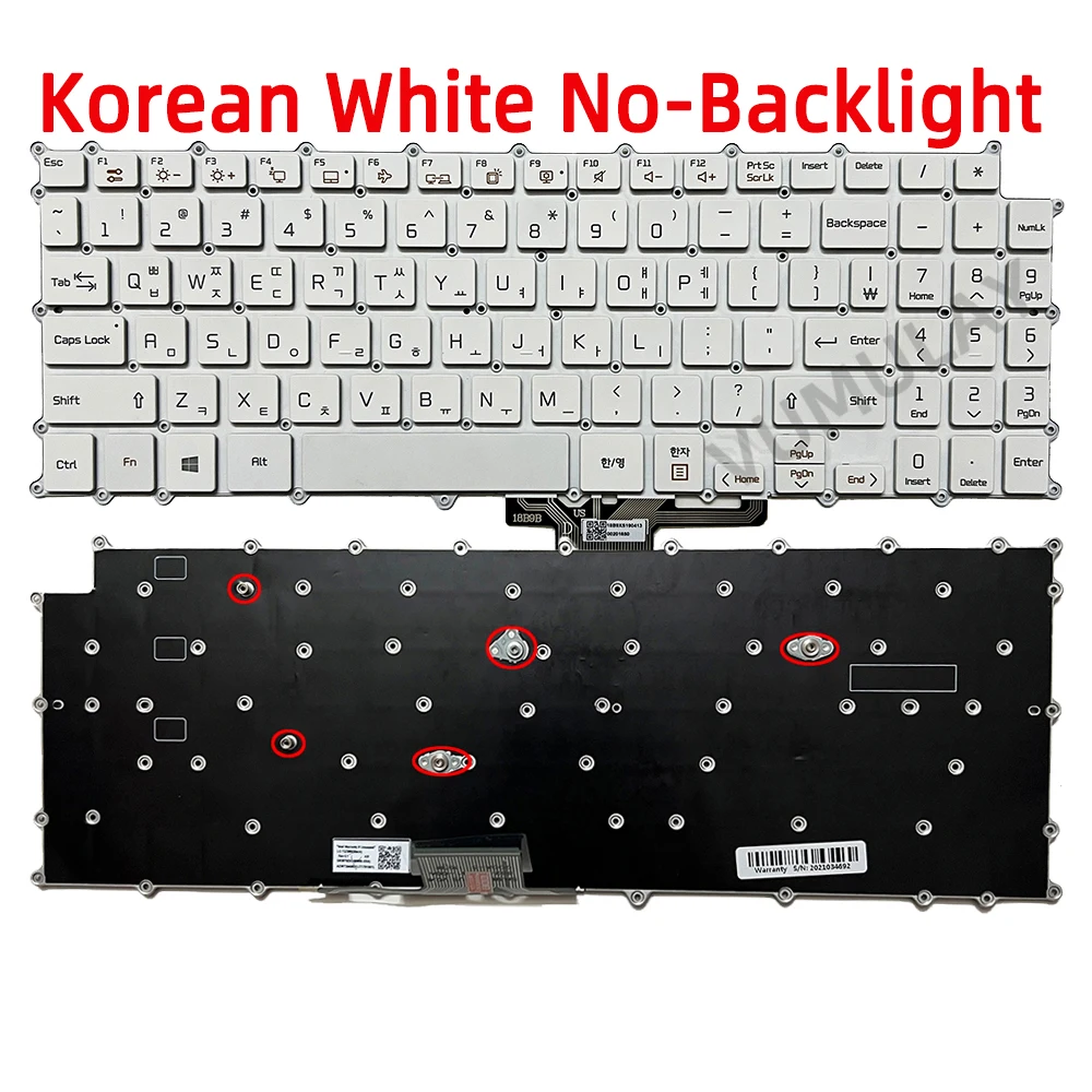 Imagem -03 - Teclado Retroiluminado Coreano para lg Gram 15z90n 15z90n-n 15z90n-r 15z90n-v 15z90c 15z95n 15z990 15zd990 15zd990 Lg15z99 Preto e Branco