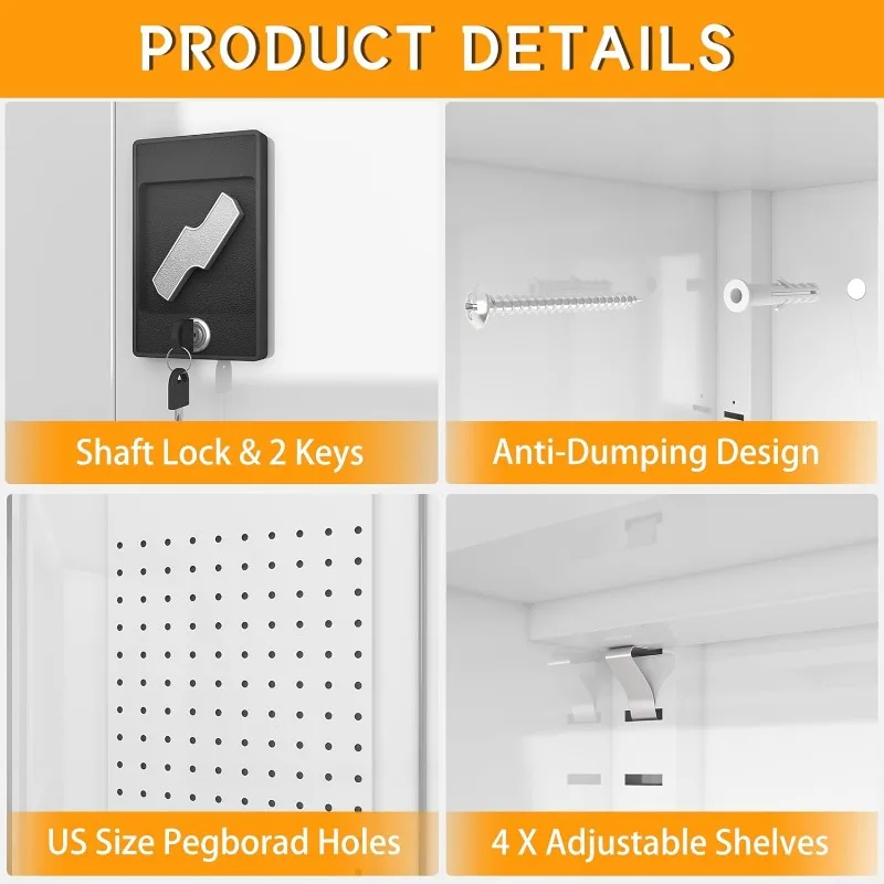 4 ripiani regolabili |