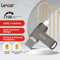 Lexar USB 3.2 OTG Type C Pen Drive 2 in 1 USB Flash Drive64GB 128GB 256GB Customized Metal Pendrive For Macbook PC