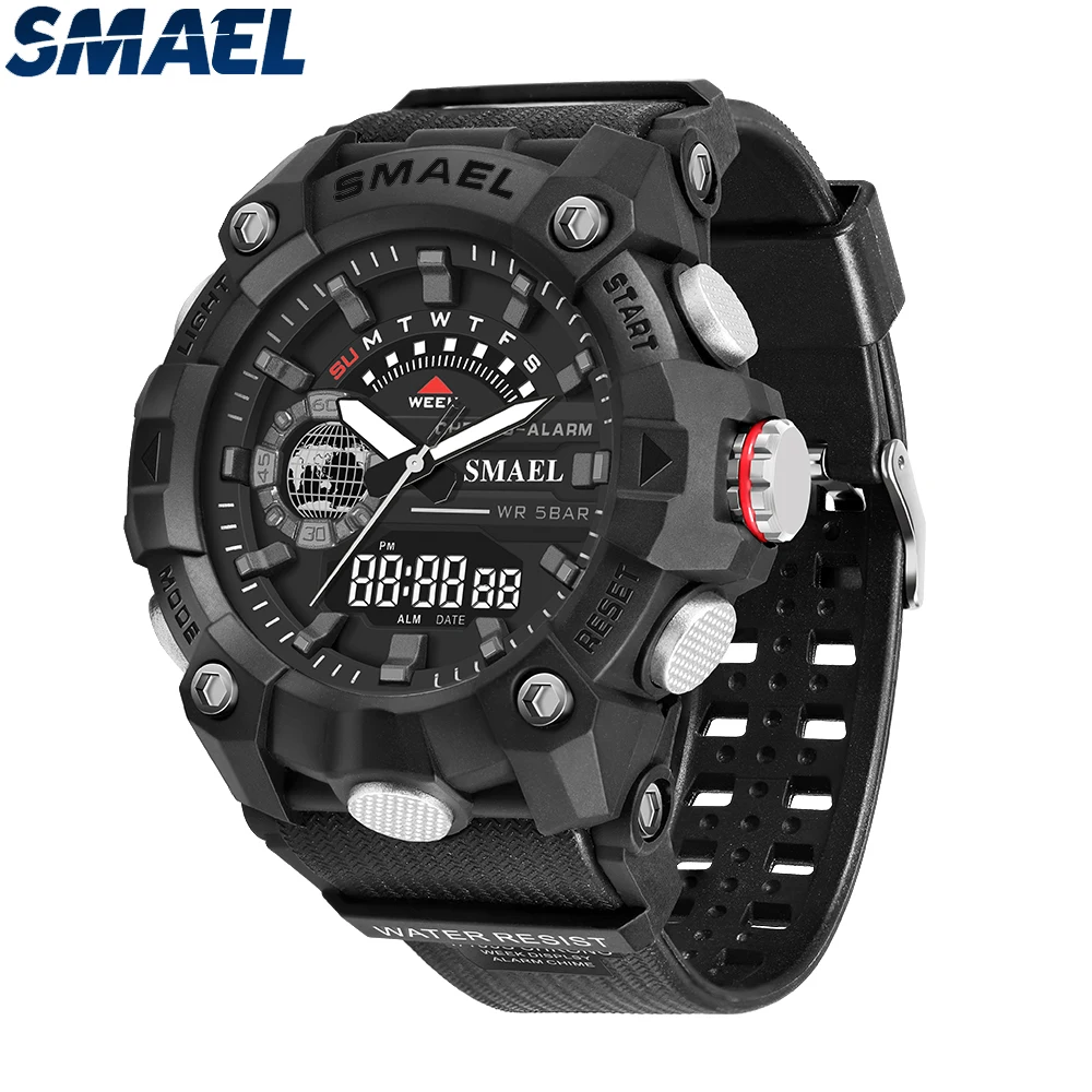 

SMAEL 8040 Fashion Electronic Watch Student Outdoor Sports Waterproof Alarm Clock Multi functional Electronic Watch