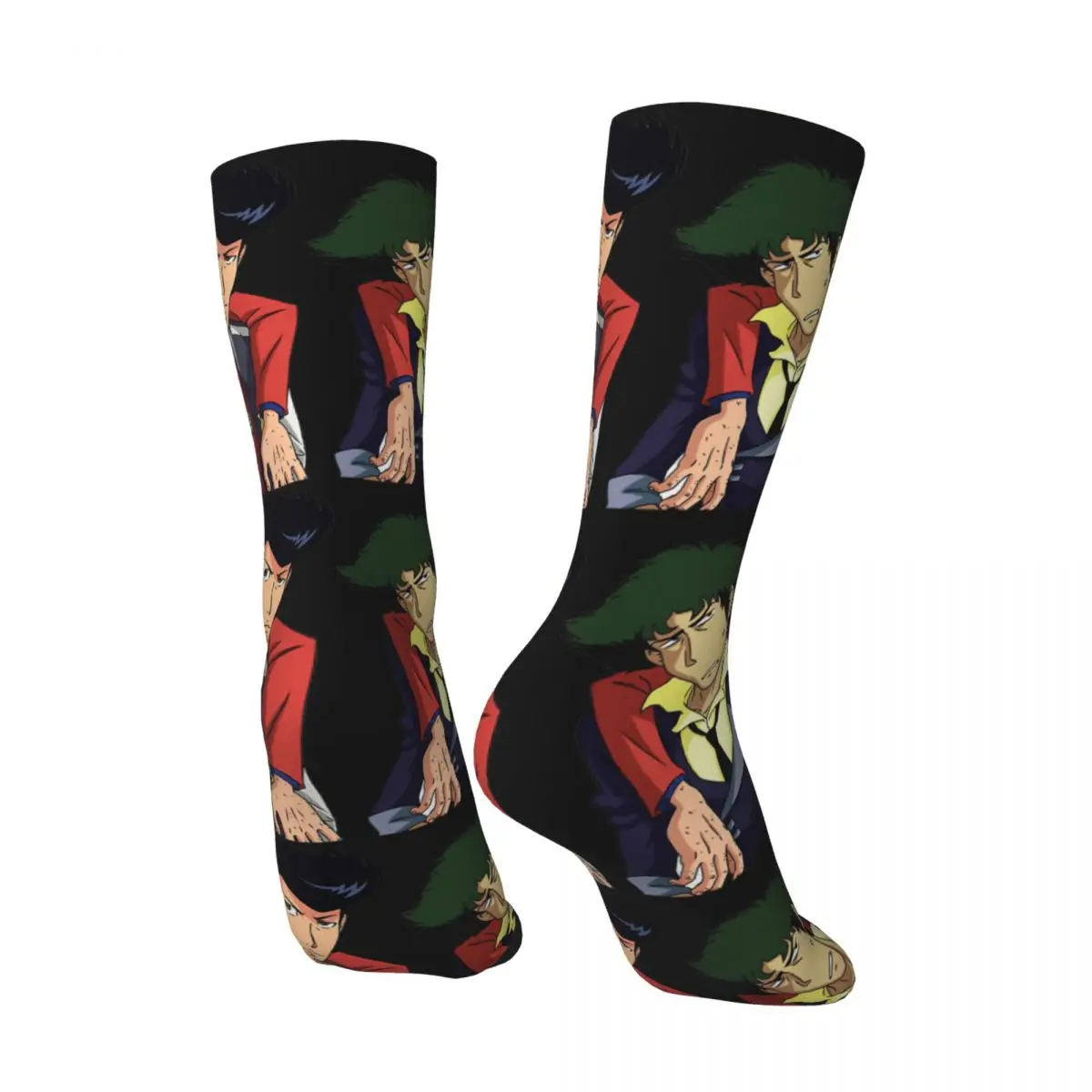 Happy Funny Men's Compression Socks Family Retro Harajuku Lupin the Third Plot Action Crime Japan Hip Hop Casual Crew Sock