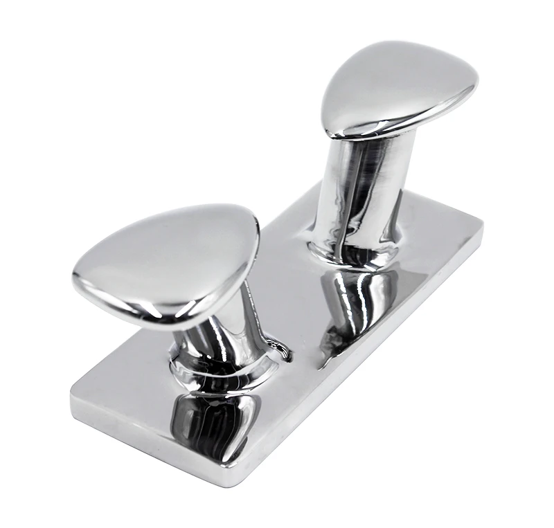 

Heavy-Duty Stainless Steel Double Dock Horn Bollard Bitt Cleat Marine Hardware for Boat Trailers Ships Cross Bollard for Boats