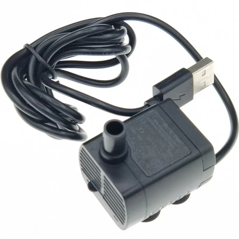 Usb Male 5v Submersible Pump 4 Suction Cups Fixed 2415-12 Pet Hydroponic Planting Mini Fish Tank Submersible Pump A6