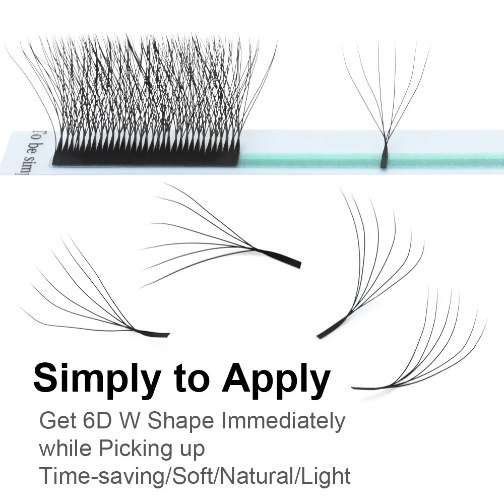 NAGARAKU Automatic Flowering W Shape Bloom 3D 4D 5D 6D Premade Fans Eyelash Extensions Natural Soft Light Full Dense