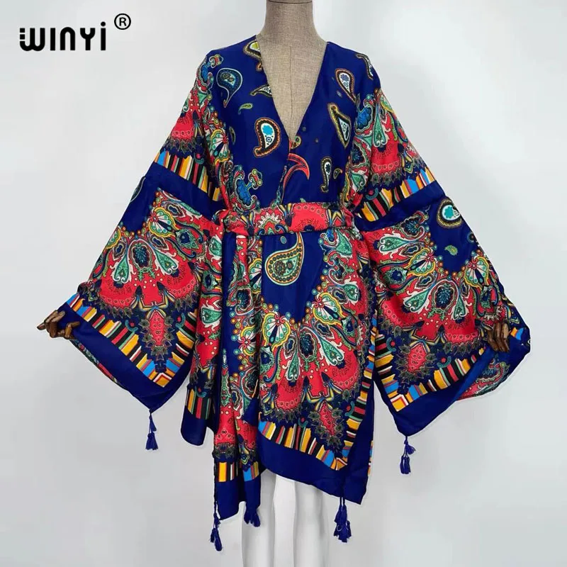 

Вечерние платья WINYI 2021, женский кардиган, коктейльное платье sexcy Boho, макси, африканские праздничные платья с рукавом летучая мышь