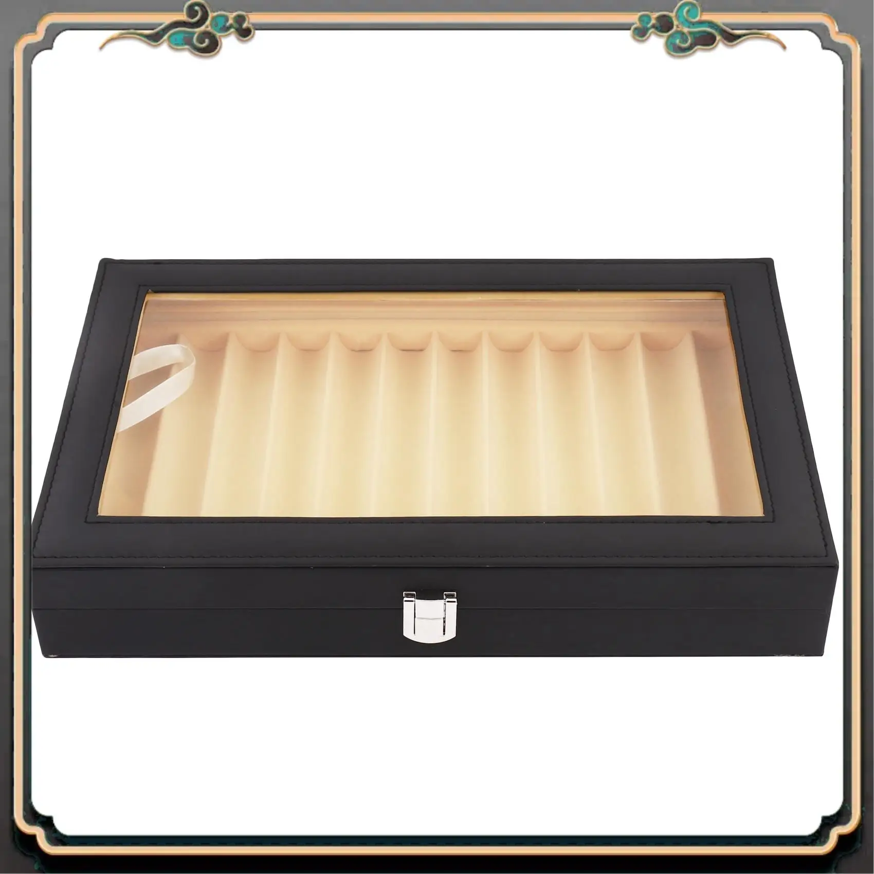 

ASMA-12 Pen Box Leather Pen Display Box PU Pen Storage Box Leather Pencil Case Storage Box