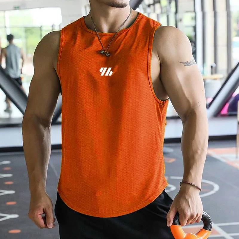 Summer Fitness Clothes Men's Trendy Brand Broccoli Elements Running Training Bundle Dry Sports Sleeveless Vest T-Shirt Vest