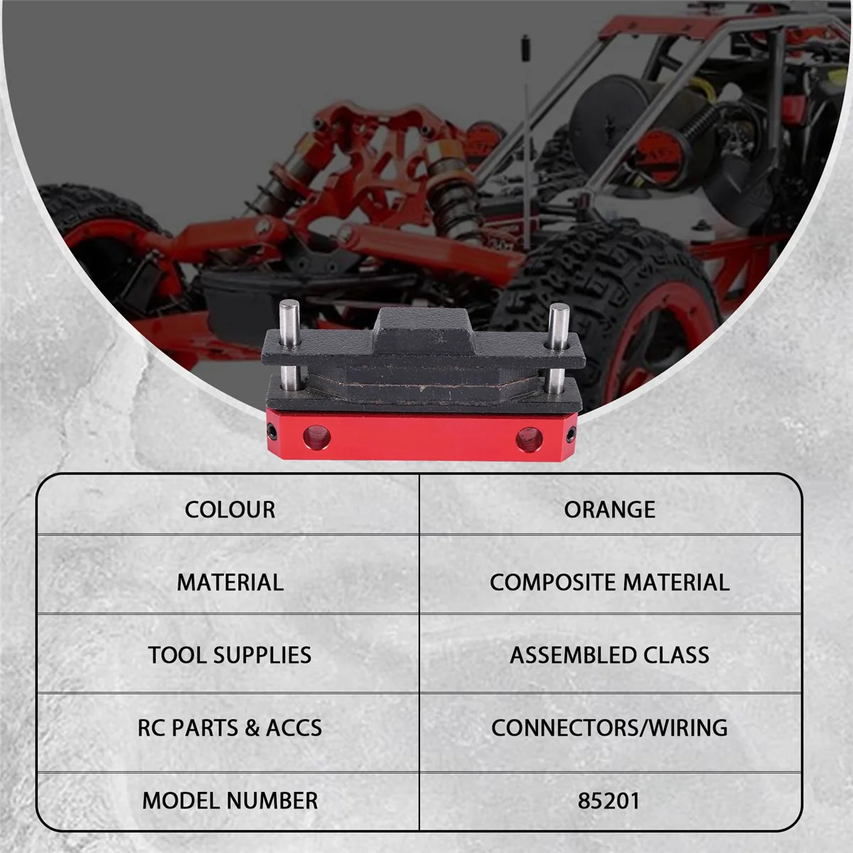 Jeu de plaquettes de frein en alliage CNC pour voiture RC, pièces d'essence, 1/5, orange, 85201 Gardens I KM BAAlban5B SS