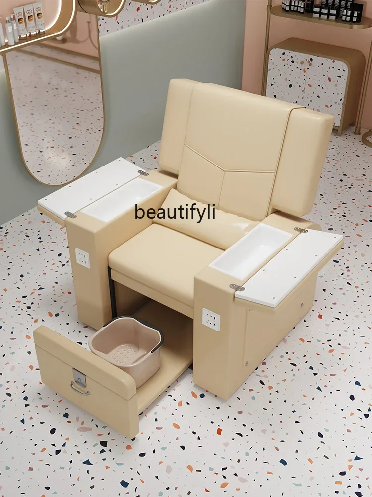 ss 8350Nail أريكة التجميل الكهربائية تدليك القدم كرسي اليد والقدم الرعاية متعددة الوظائف غسل القدم كرسي باديكير رمش Co