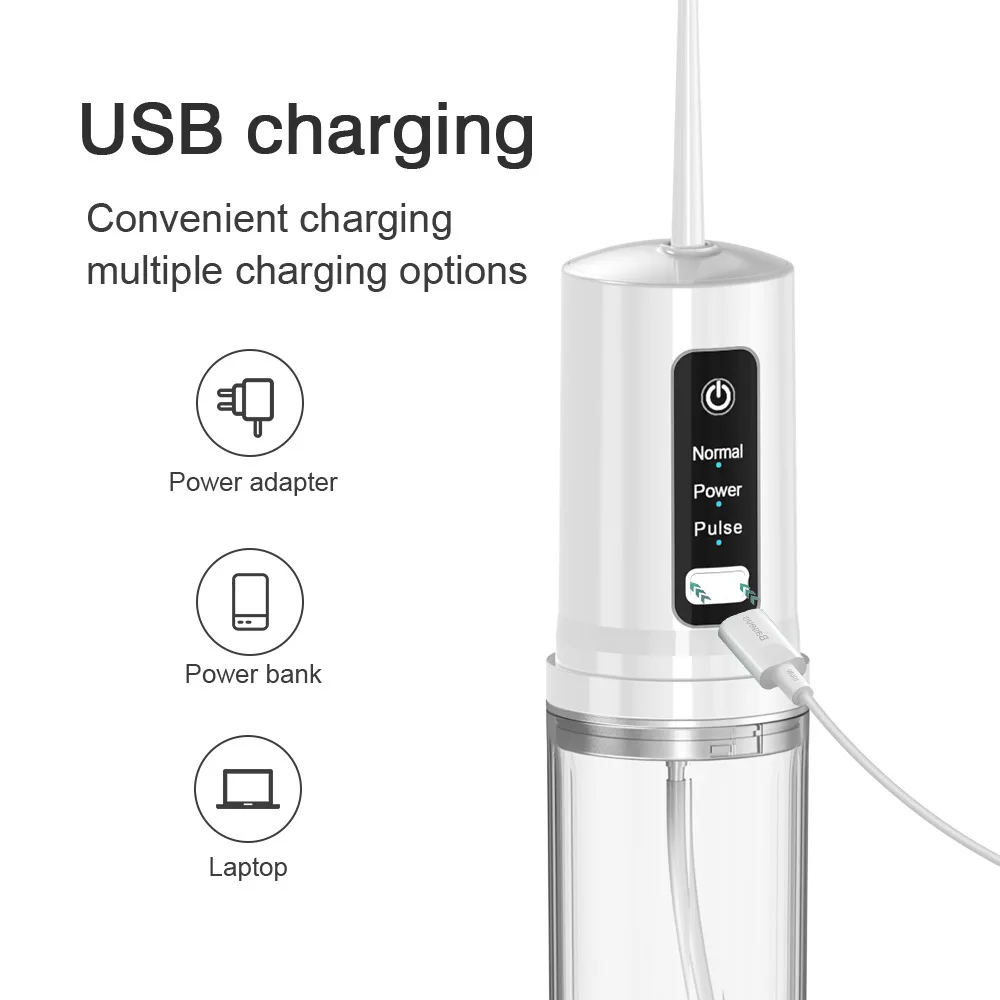 Usb 230Ml Tandheelkundige Irrigator Hygiëne Draagbare Mondreiniging Elektrische Sonische Tanden Scaler Tand Calculus Vlekken Tandsteen Remover Tool