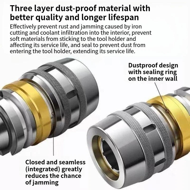 BT30 BT40 BT50 C20 C25 C32 C42 Powerful Tool Holder Dustproof MLC MOC CNC Tools Machining Center BT Powerful Collet chuck holder