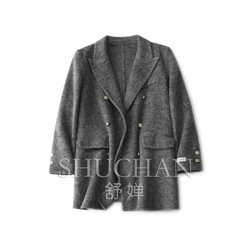 

Korean Version Commuter Wear, High-quality Ultra-fine Wool Formal Wear, Simple and High-end Double-sided Tweed Jacket